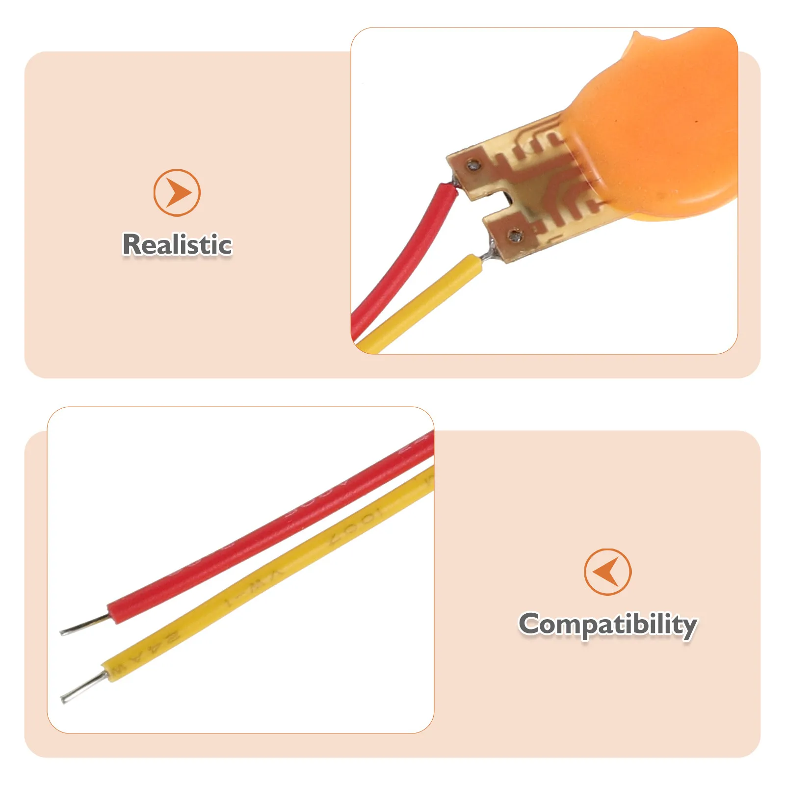 5Pcs Realistic Flame LED Effect Lamp Circuit Board Battery Powered Safe Flameless Light for Home Party Wedding Decoration