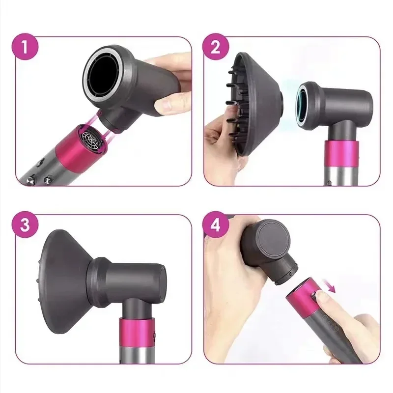 For Dyson HS01/HS05 Diffuser For Supersonic Hairdryer Styling Tool 360°Rotating Nozzle Replacement Universal Hair Dryer Diffuser - view 6