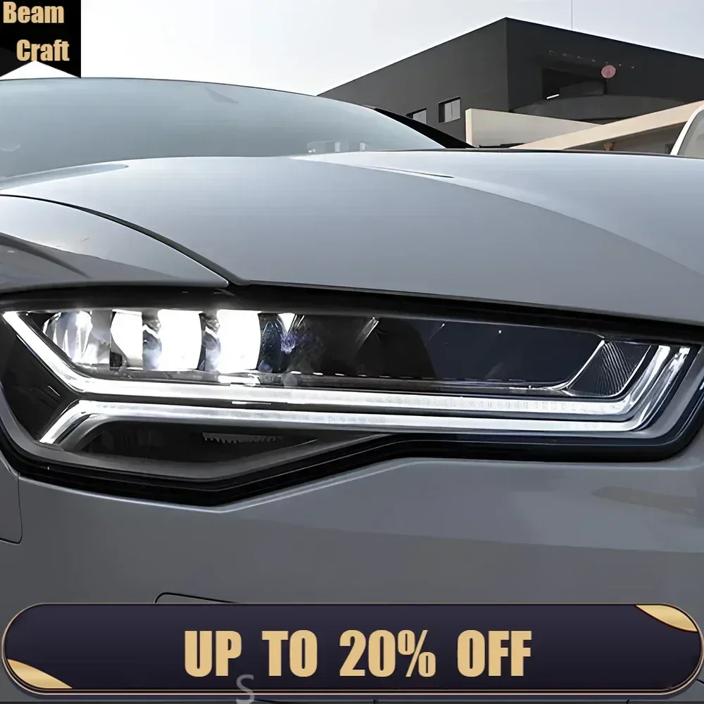 Upgraded Auto Headlights Assembly For A6 C7 A6L S6 2012-2018 LED Car Front Lamps Angel Wing Styling Projector Lens Accessories