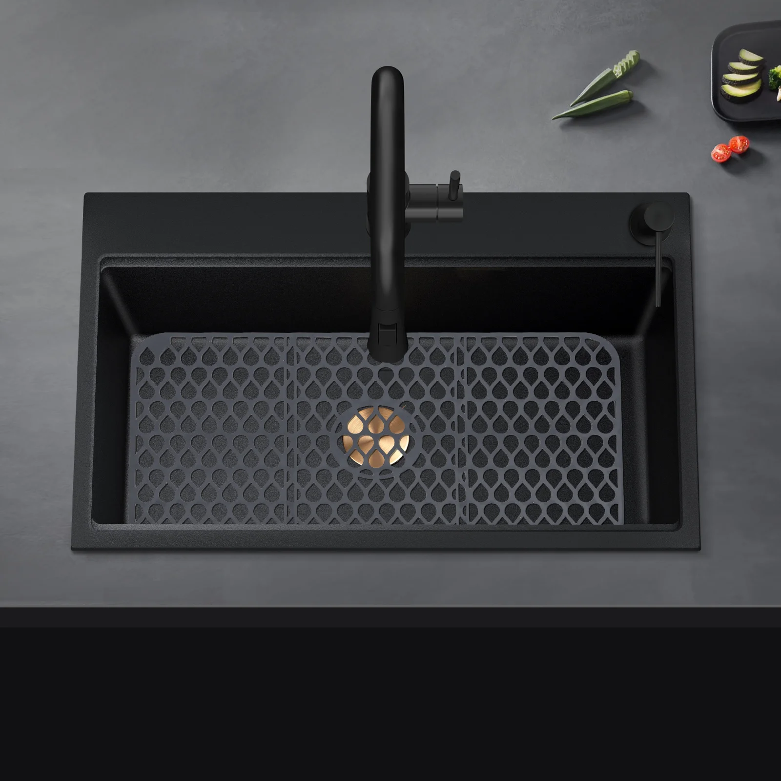 

Silicone Kitchen Dish Drying Mat 3-Folding Heat Resistant Kitchen Counter Sink Protector Multifunctional Drainer Tray Dish Rack