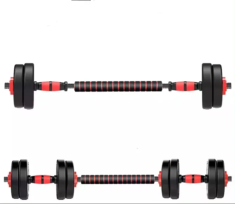 Hot Selling Portable Gym Muscle Weight Cement Dumbbells Barbells Set 10 15 20 30 40 50 Kg Rubber Coated Cement Dumbbell Set