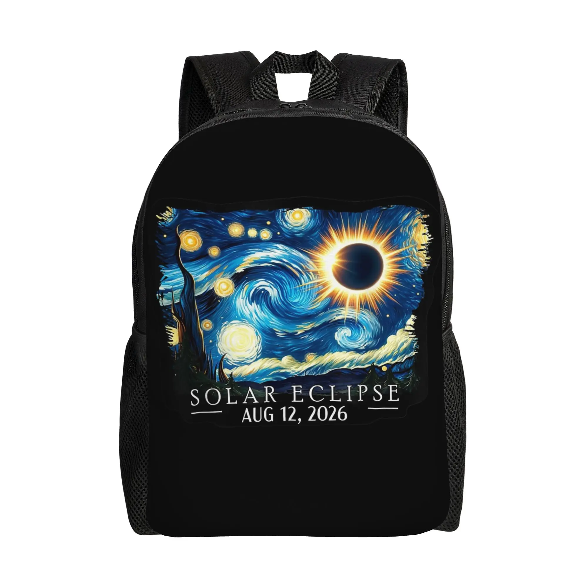 Solar Eclipse August 12 2026 Starry Night Eclipse Totality Backpack Sports High School  Daypack for Men College Shoulder Bag