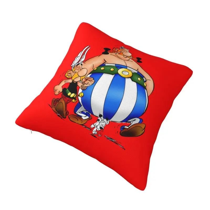 Custom Anime Fashion  Asterix Obelix Idefix Luxury Throw Pillow Cover Car Cushion