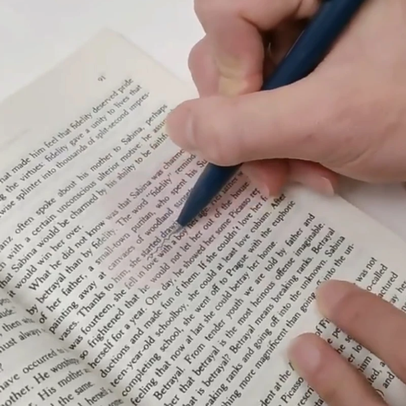 50sheets Light Color Transparent Pearlescent BOPP Sticky Notes Notebook Reading Highlights Label Writable Sticker To Do List Tab