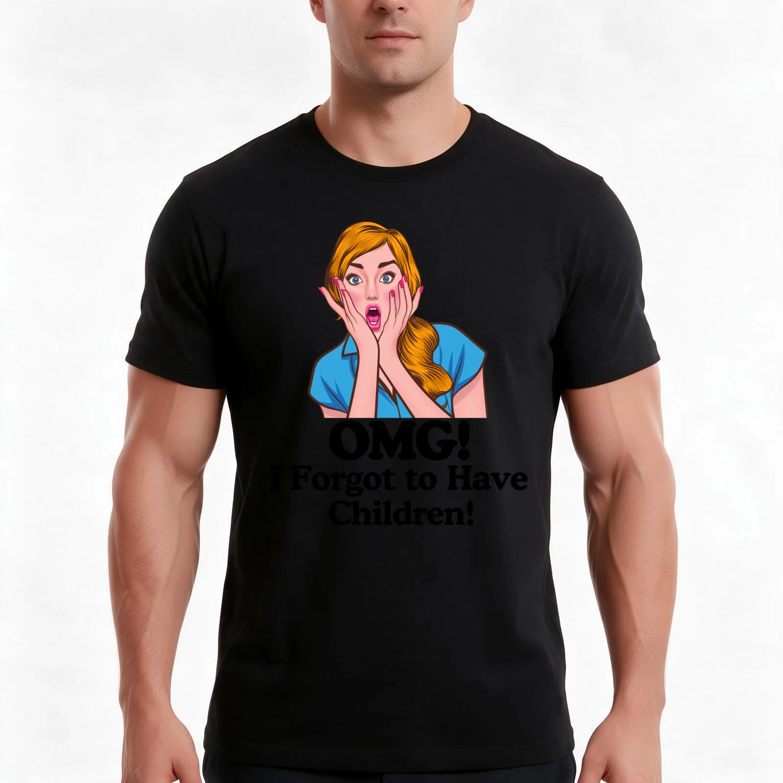 OMG! I Forgot to Have Children, Funny Feminist Sticker, Pro Choice, Feminism Sticker T-Shirt, Summer Casual Cotton Tee