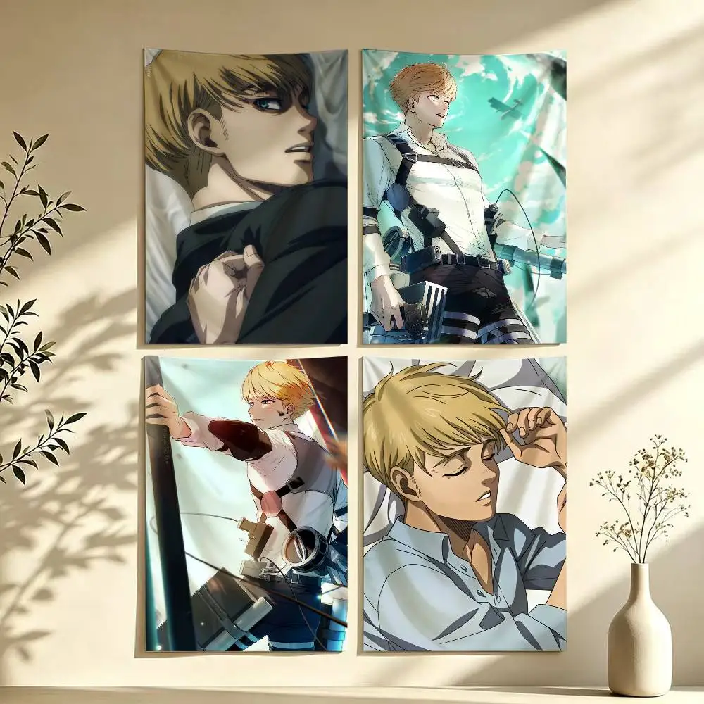 A-Anime Armin Arlert Flag Digital Printing Banner for Garage Wall Out Door Decoration
