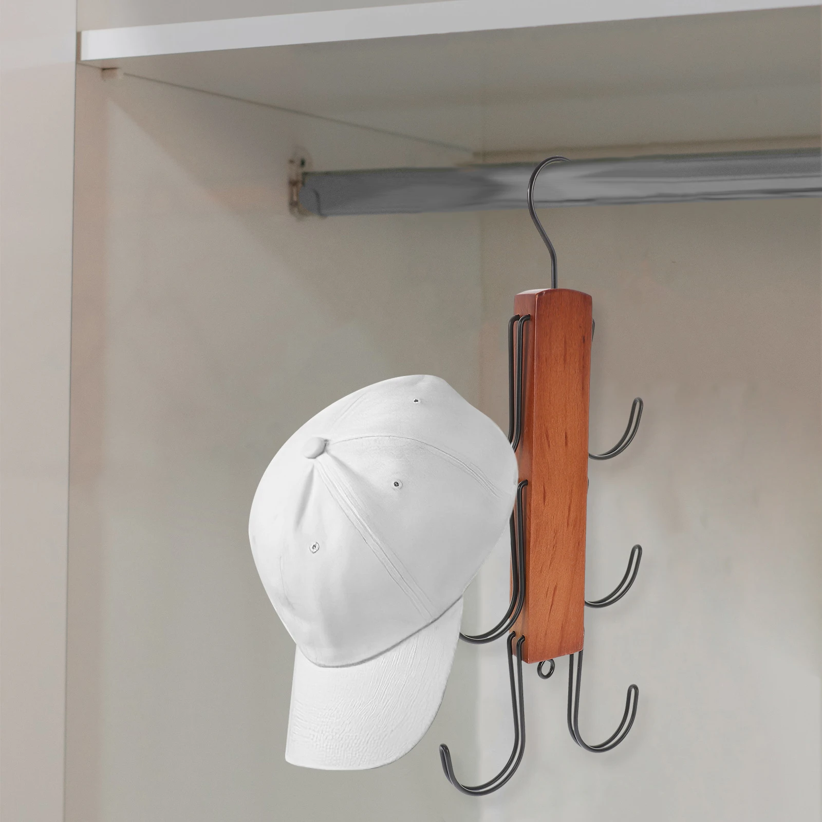

Multi-Functional Closet Bag Hanger Organizer Heavy Duty Clothes Hook Rotary Purse Hangers For Bedroom Bathroom Living Room Hat