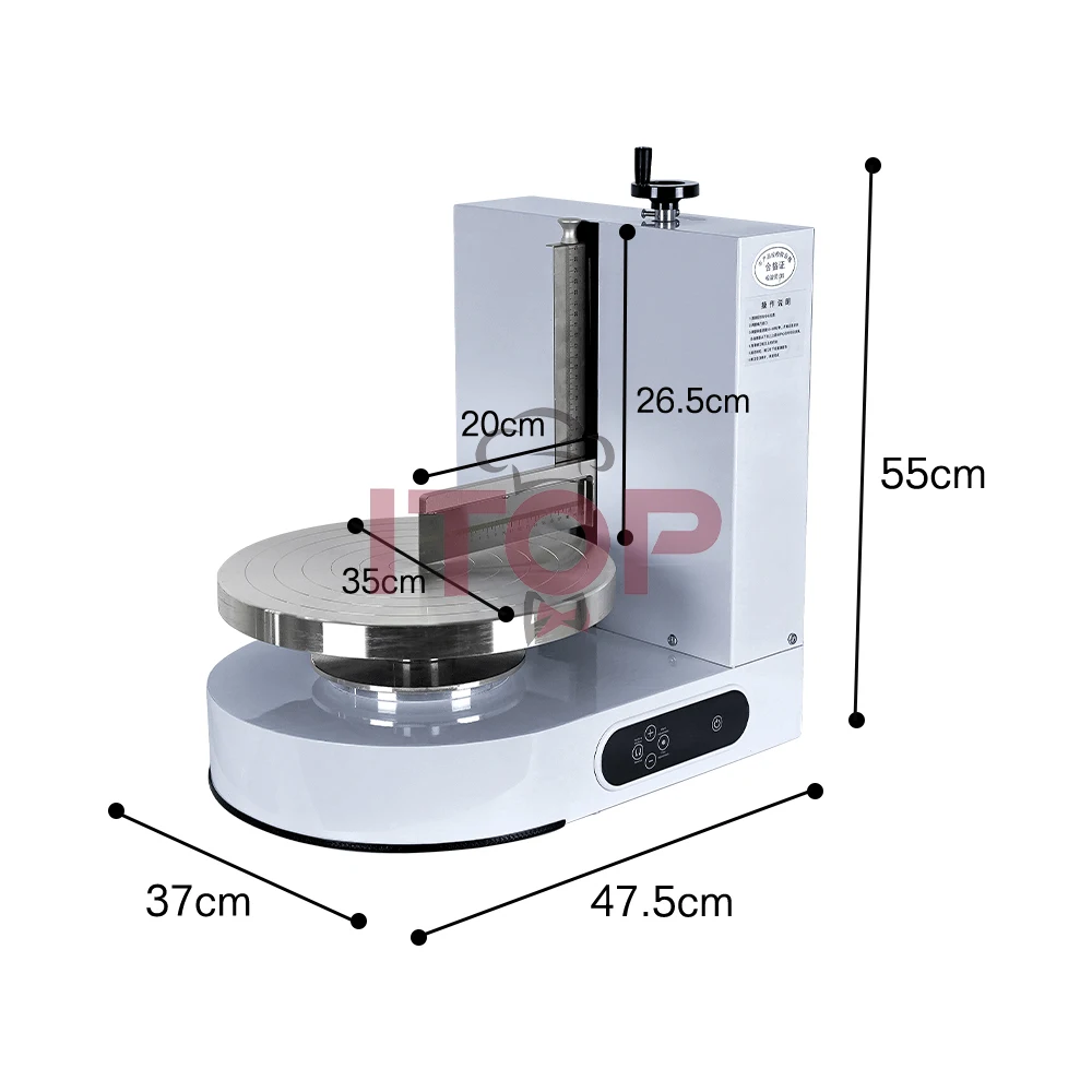 ITOP maszyna do wygładzania ciasta krem tortowy maszyna do rozprowadzania automatyczna szpachla do skrobaka do sklepu do pieczenia ciasta 4-12 cali