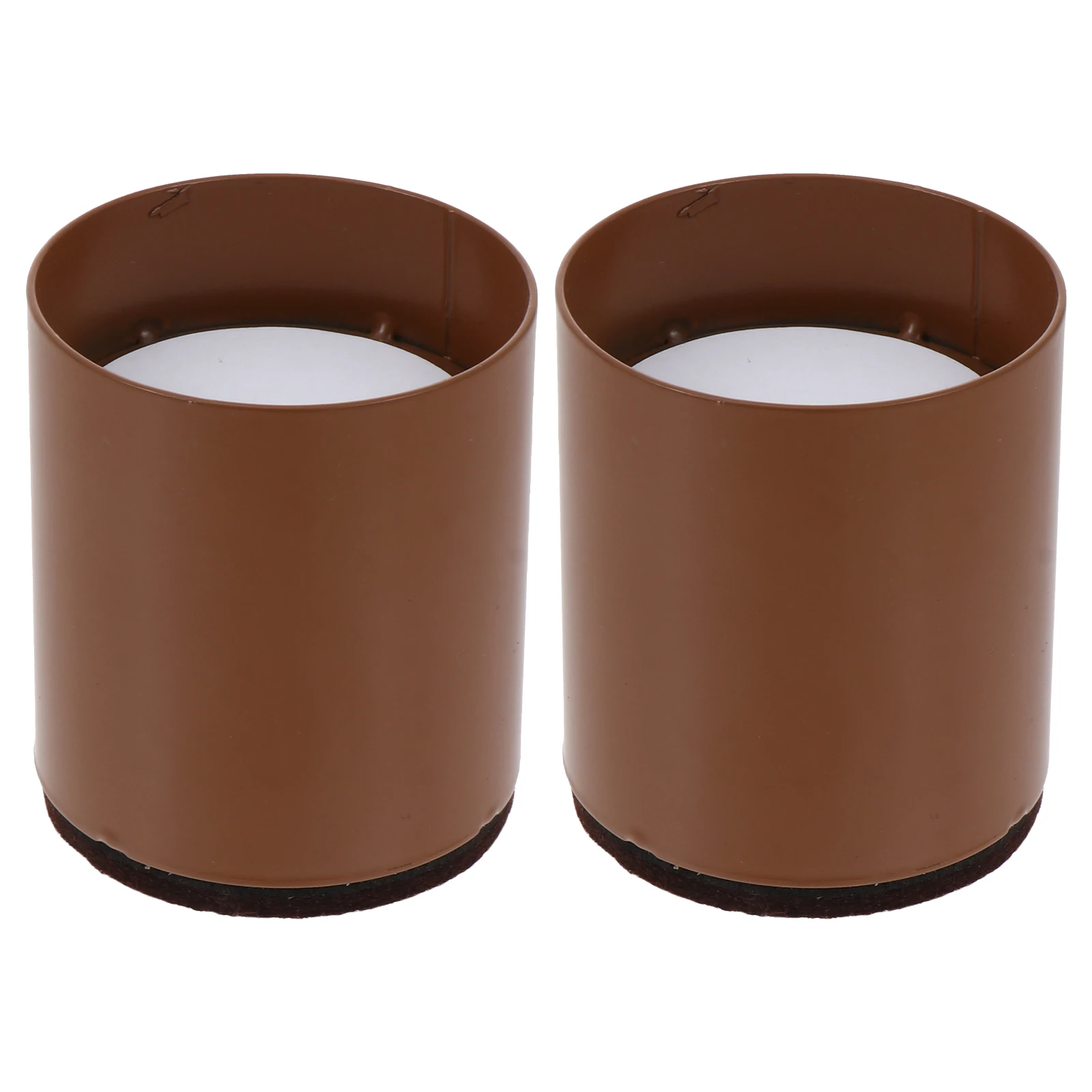 

2PCS Table Feet Riser Desk Leg Covers Brown 4x4cm Felt Pad Furniture Bed Height Adjustment Mat Wear Resistant Carbon Steel
