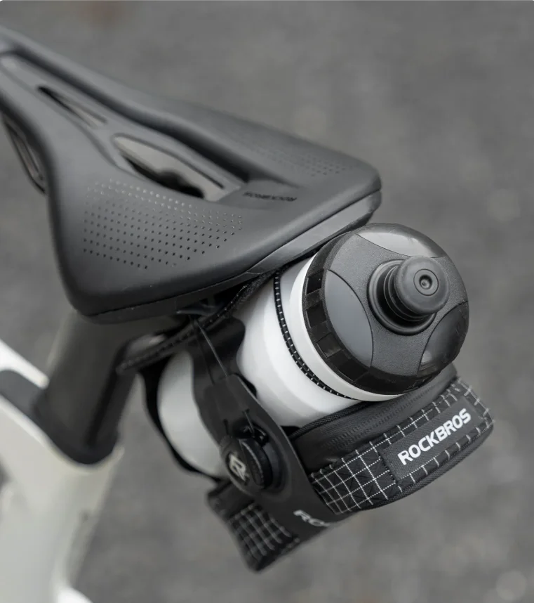 

ROCKBROS Thickened polyester wear-resistant saddlebags portable self-locking bags bicycle multifunctional storage tail bag