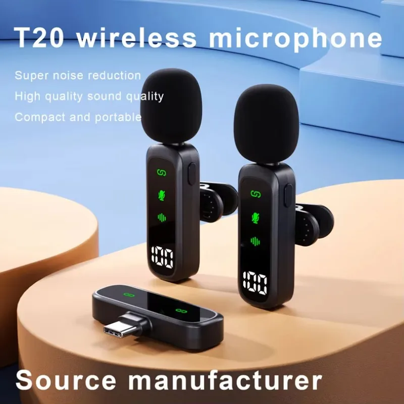 Wireless Lavalier Microphone Mini Lapel Mic with Noise Reduction for Outdoor Live Short Video Shoots Podcast Mobile Phone Use view 4