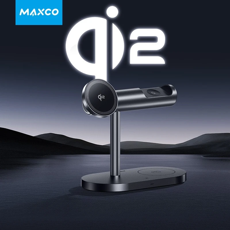 Qi2 4 in 1 Wireless Charger with Light Magnetic Charger for Iphone 17 16 15 14pro Max,airpods 3/2 Pro,iwatch