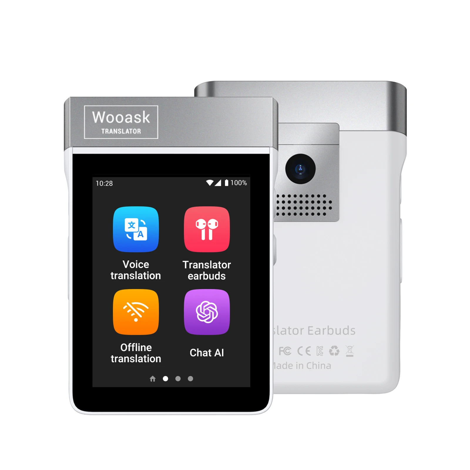 Wooask A9 Smart Translator Earbuds - 144 Languages, No App Required