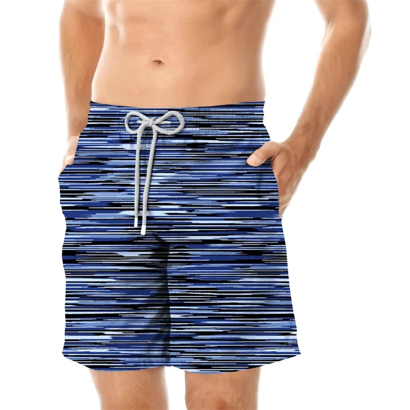 Summer Hawaiian Beach Shorts For Men Note Stripes 3d Printed Women New Fashion Short Pants Swim Trunk Board Sport Gym Ice Shorts