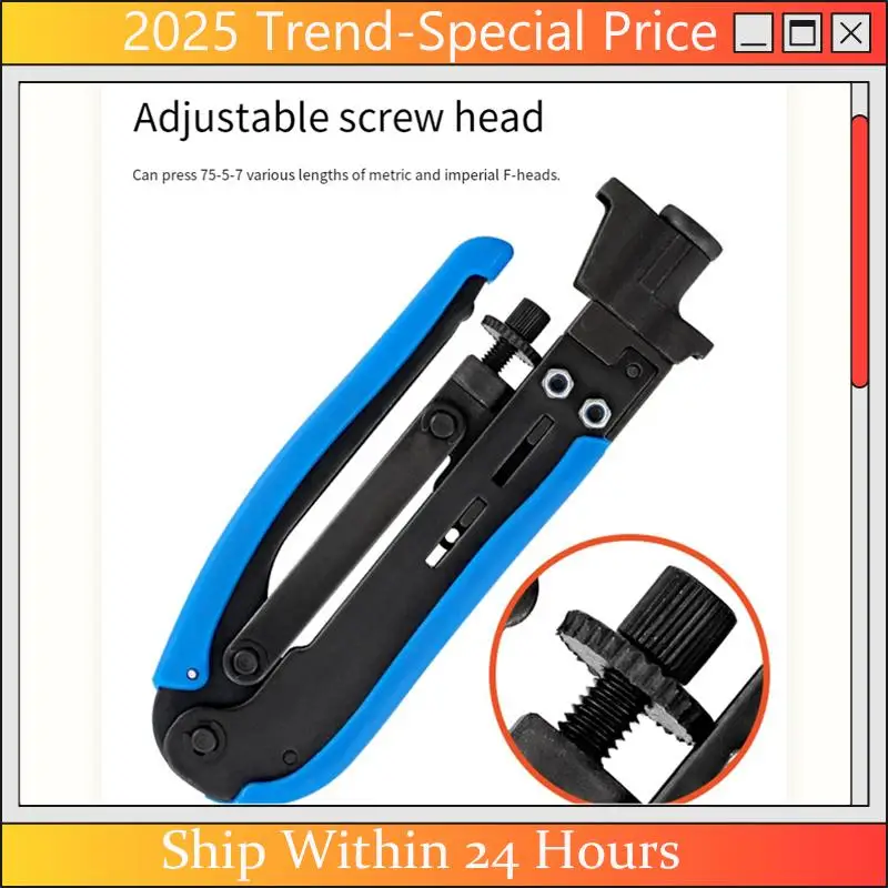

AA64 F Connector Crimping Plier Wire Crimper RG59 RG6 Cable TV Crimper Tool Compression Tool