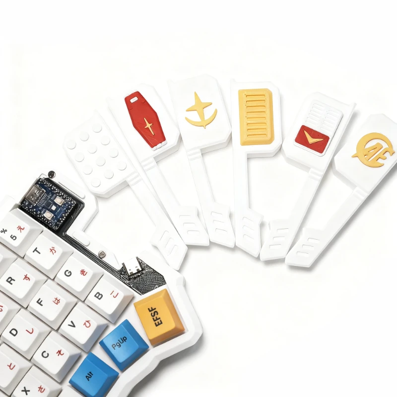 NEW Silakka54 Wired Split Keyboard Custom 6X4 Adjustable Tilt Bracket QMK/VIAL RP2040 Ergonomic hot-swap MX switch for gamers