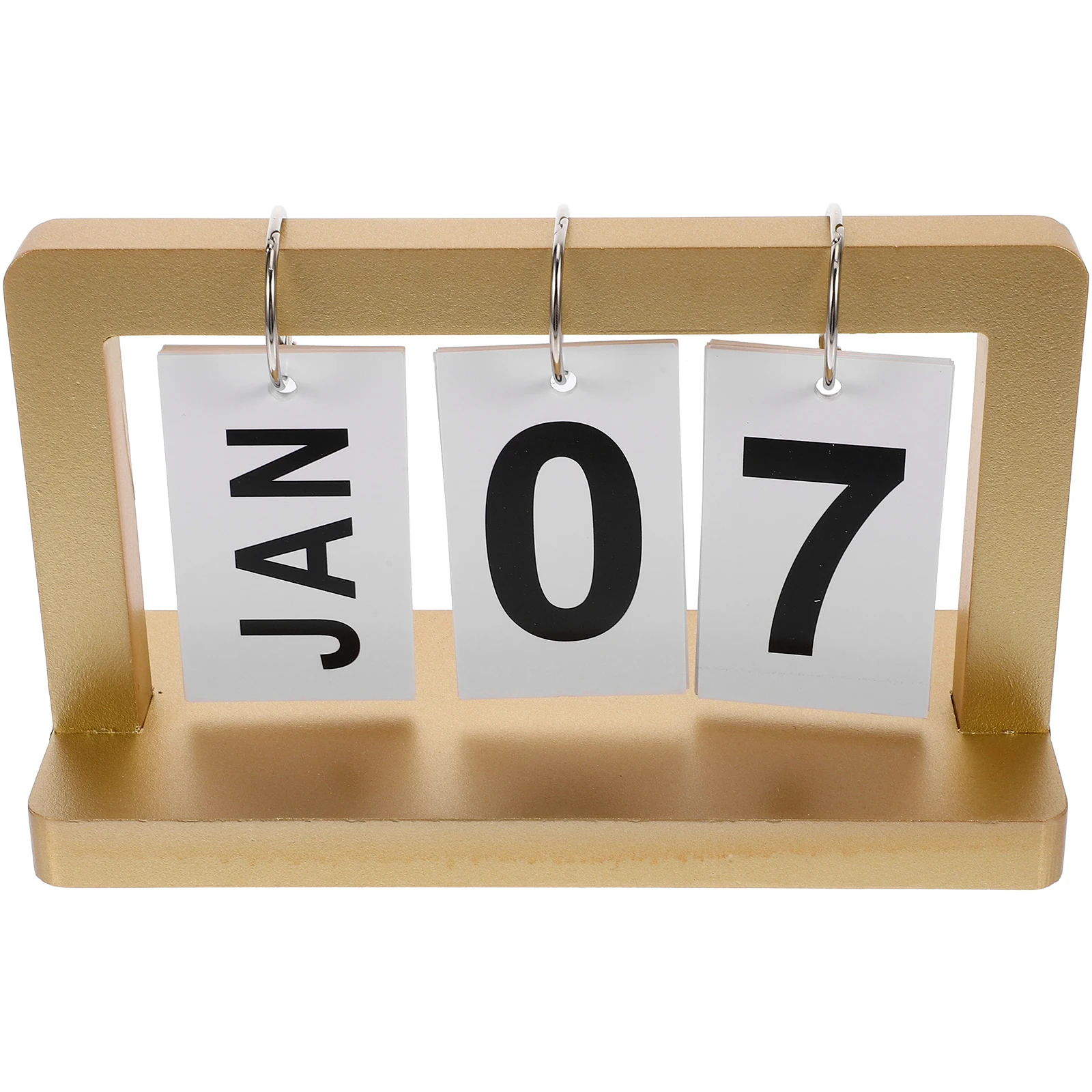 

Wooden Calendar Desk Ornament Elegant Flip Standing Home Office Decor Perpetual Table Accessories Vintage Farmhouse