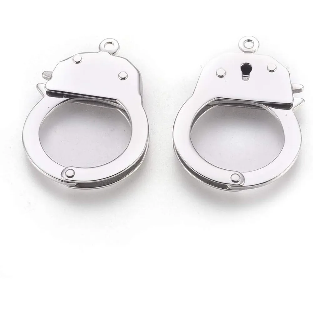 

1 pc Stainless Steel Handcuffs Clasps Trigger Hidden Snap Clasp Fastener Hook Charm Jewelry findings for Bracelet Necklace