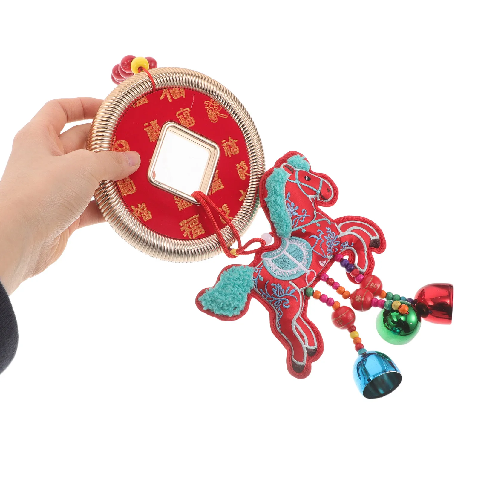 

Chinese New Year Horse Ornament Hanging Wind Chime Red Spring Festival Decoration Pendant Lucky Charm Pendant Feng Shui Home