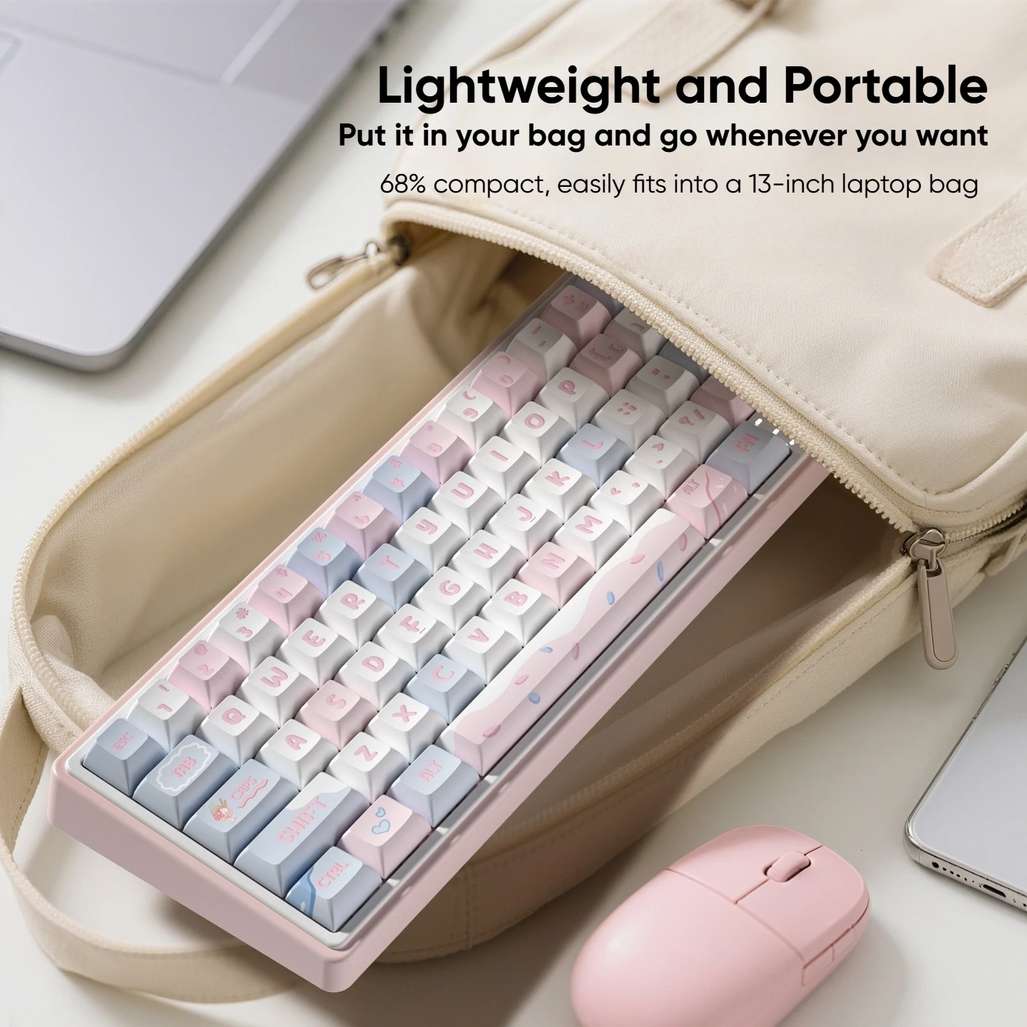 SUMREDA F68 F65 Draadloos gaming mechanisch toetsenbord 60% Bluetooth 2.4G Bedraad RGB-achtergrondverlichting Hotswap Gamer Contactloos toetsenbord