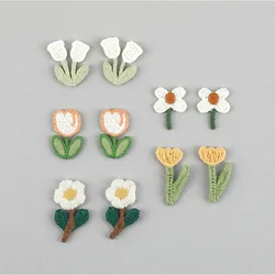 20pc Four Leaf Lucky Grass Flower Embroidered Cloth With Hair Accessories Shoes Hats Socks Sweaters Scarves Clothing