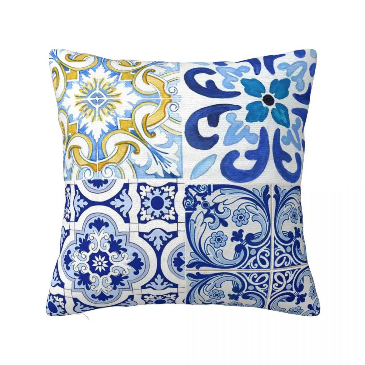 Sicilian Tiles,mediterranean,mosaic,lemons Pillowcase Pillows Cover Cushion Comfort Throw Pillow Sofa Decorative Cushions Used