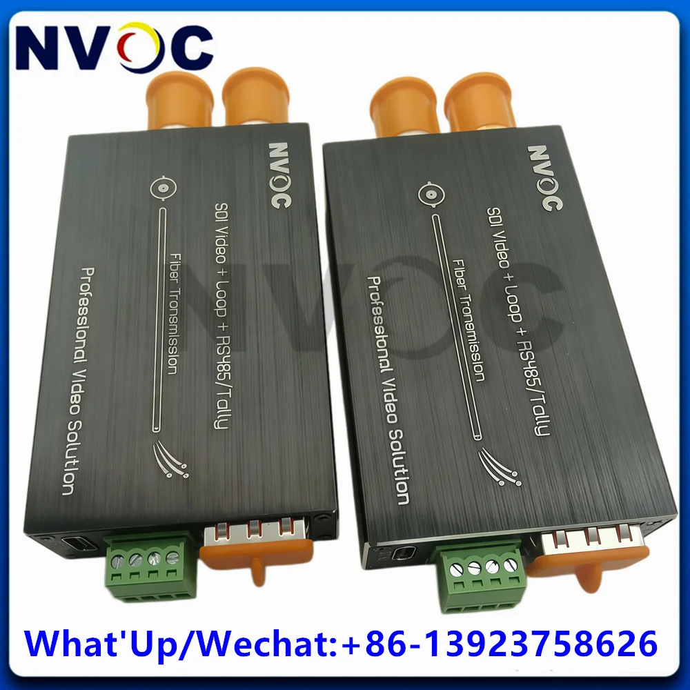 Mini extensor de fibra HD SDI, convertidor de HD-SDI sobre fibra, nivel de transmisión, modo único, conector LC de 20KM, 1080P y 30HZ
