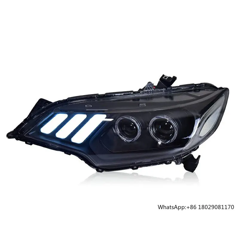 

LED Car Headlight For Honda FIT GK5 2014-2020 Year Modified Head Lamp With Mustang DRL Lens Xenon Lamps Automobile Accessories