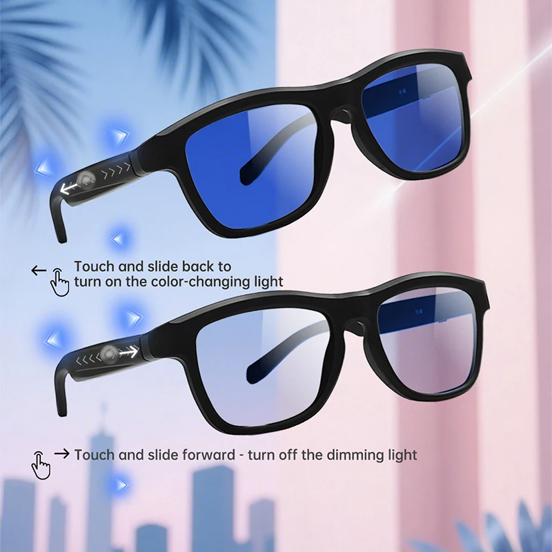 

GV09 Airmars Smart Glasses Black blue color Polarized Sunglass Music Assistant Outdoor Sports Smart Sunglasses