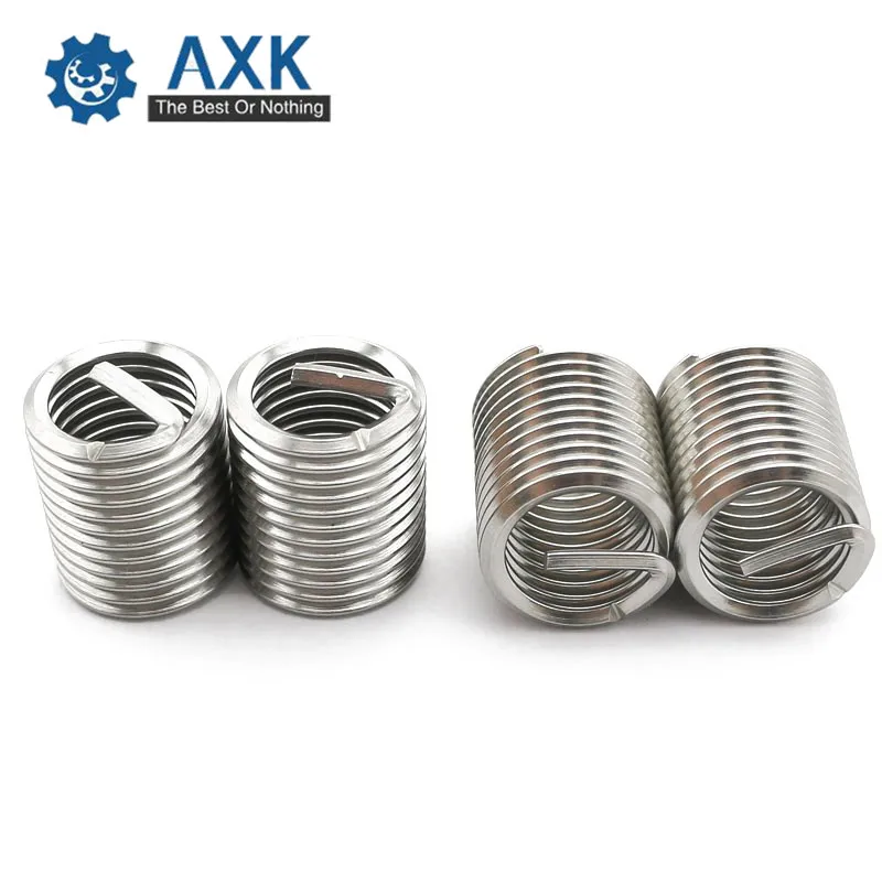 20Pcs M14*2*2.5D Screw Thread Insert A2 Stainless Steel 304 Fasteners Repair Tools Kit Coiled Wire Helical Screw Sleeve Set