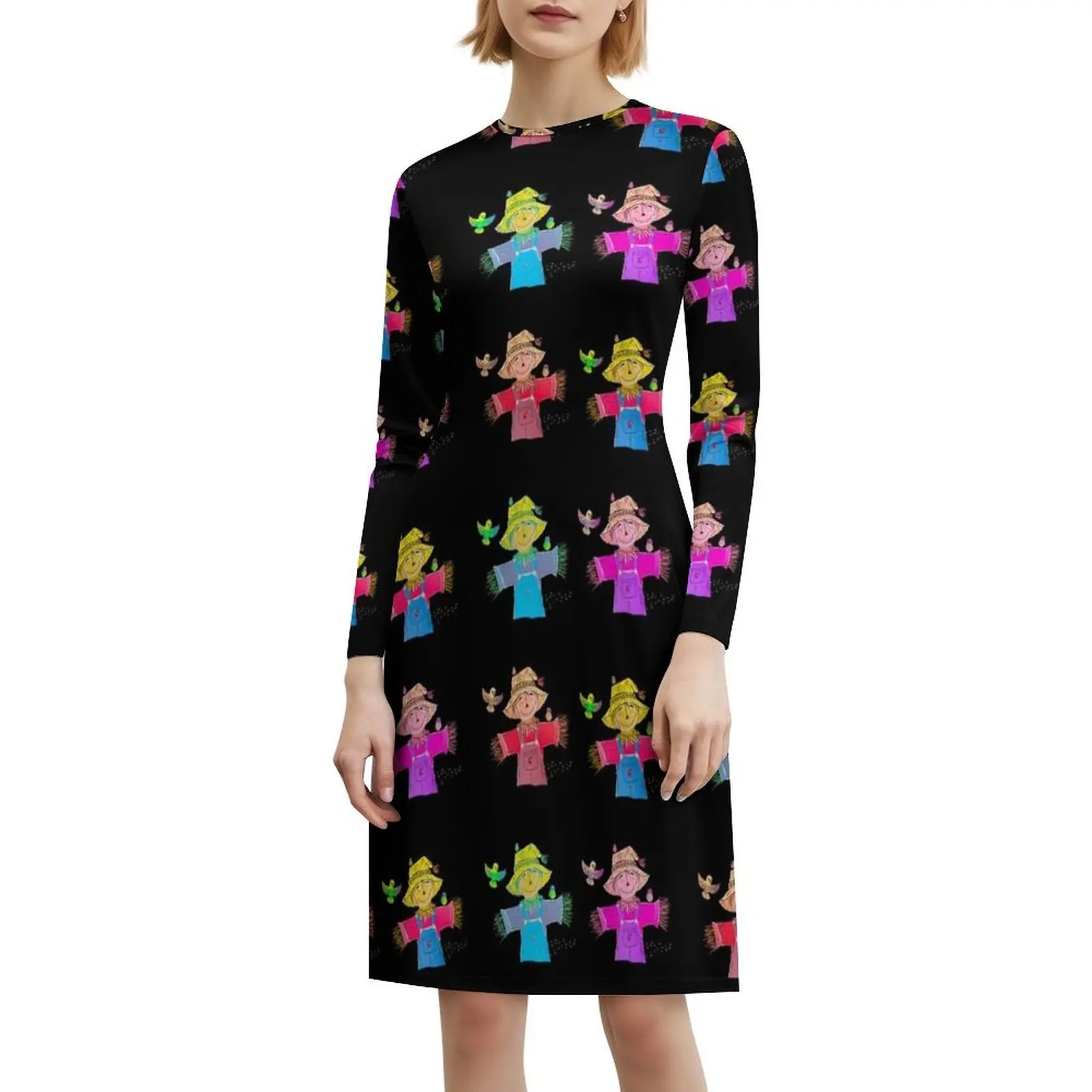 فزاعة صديقة بألوان الصداقة وفستان عطلة مثير للنساء على الشاطئ وحفلات أعياد الميلاد فستان قصير فزاعة الصداقة