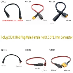 XT30 XT60 spina maschio/femmina cavo cavo a DC 5.5*2.1mm connettore cavo adattatore di ricarica della batteria per caricabatterie RC