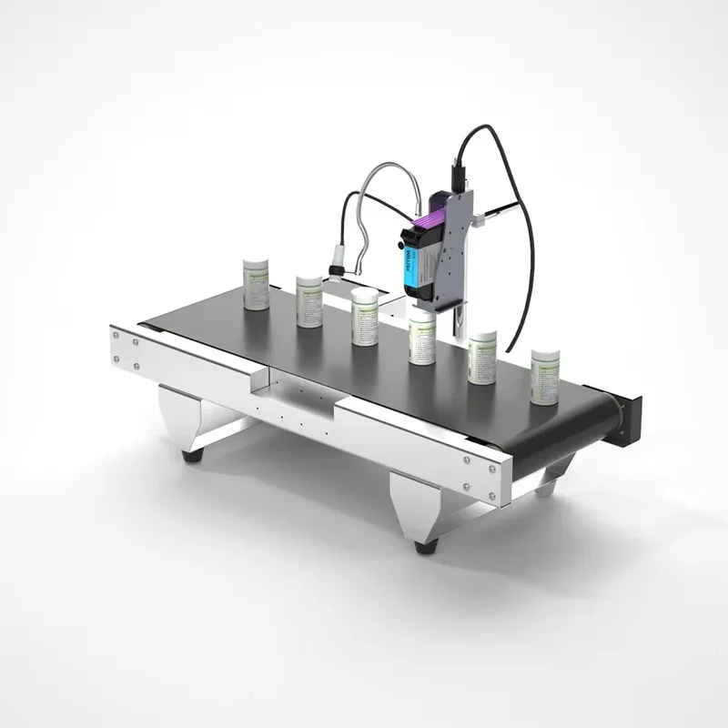 Mini Desktop Conveyor Inkjet Printer Fast Dry Ink Date Coding Production Date Printing Machine Retail Manufacturing Plant
