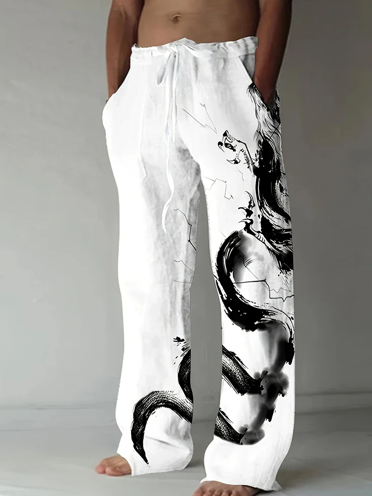 

Новые летние мужские модные брюки: комфортные, повседневные, прямые, свободные, дышащие, эластичные, широкие штанины, для пляжного отдыха