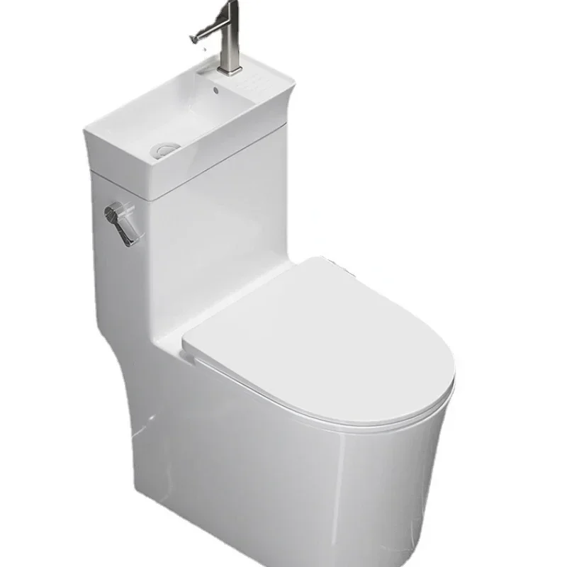 Household Small Apartment with Wash Basin Toilet with Faucet Pumping Seat Toilet Water-Saving Siphon Integrated