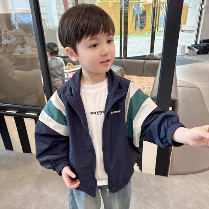 

Kids Jackets Spring Boys Zipper Thin Windbreaker Coat Casual Print Girls Punching Children Outerwear Camouflage Jacket