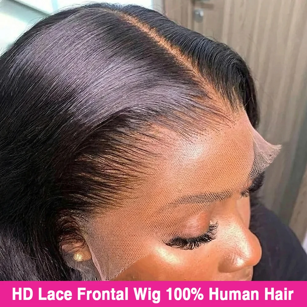 Peluca Frontal de encaje HD 13x6, cabello humano 100% sin procesar, pelucas de cabello humano con frente de encaje recto, pelucas de encaje transparentes de cabello completo 250% a la venta