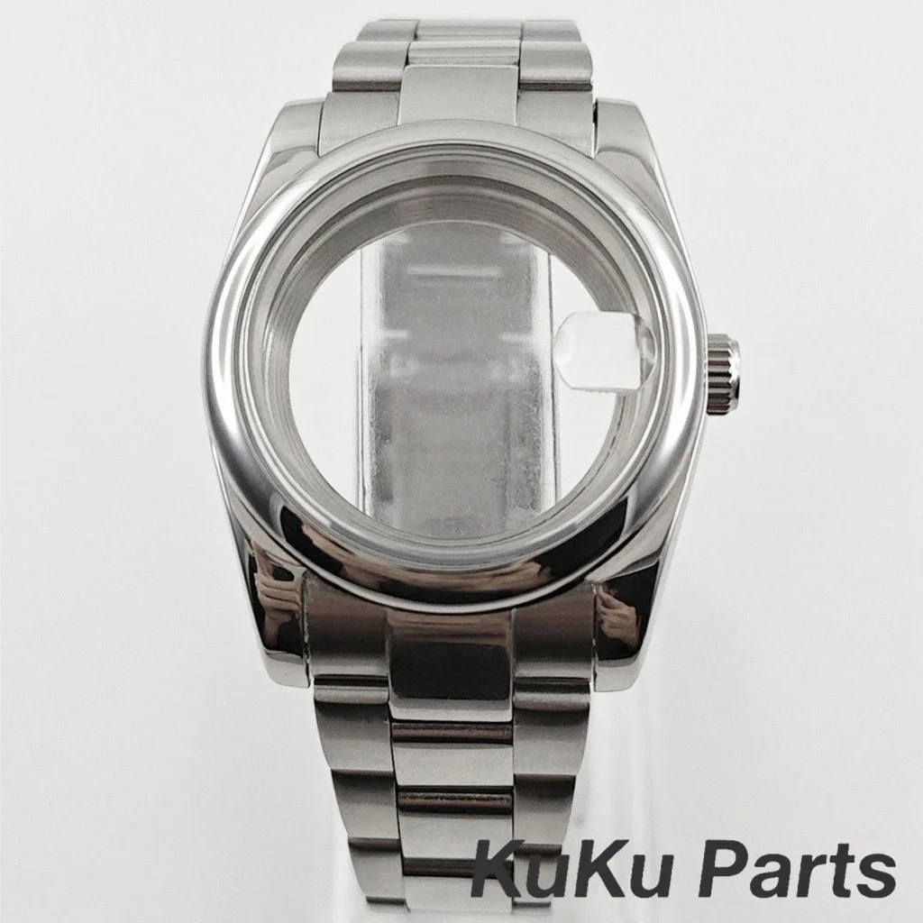 36 ミリメートル/40 ミリメートルポリッシュ防水サファイアクリスタル時計ケース NH34 NH35 NH36 NH38 NH39 NH70 ETA2824 ムーブメントオイスターストラップ