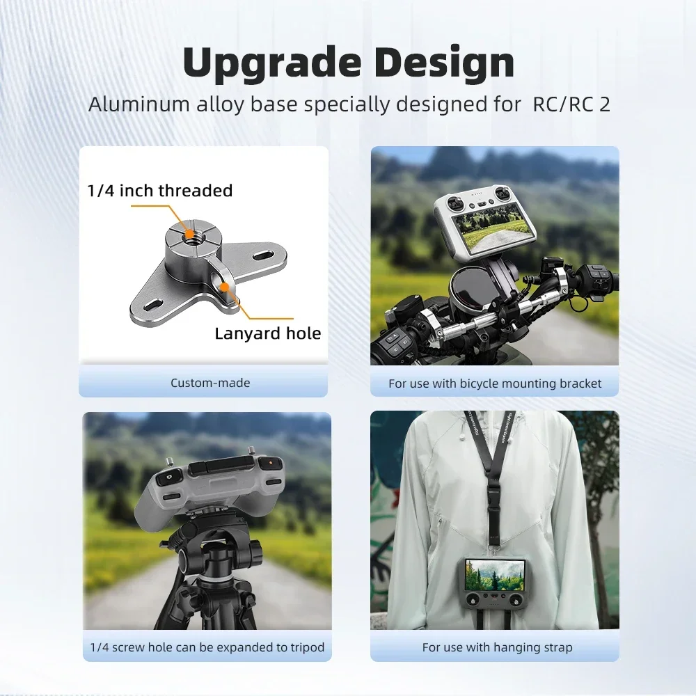 Flymile จักรยานยืนสําหรับ DJI Mini 4 Pro/Mini 3 Pro/Air 3/Mavic 3 Drone RC/RC 2 รีโมทคอนโทรลขี่จักรยานอุปกรณ์เสริมการถ่ายภาพ