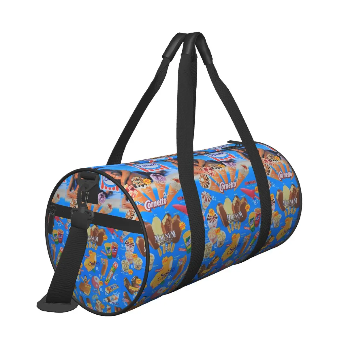 Retro Ice Cream Sport Bags Summer Ice-Cream Large Gym Bag Outdoor Men's Printed Handbag Training Vintage Fitness Bag