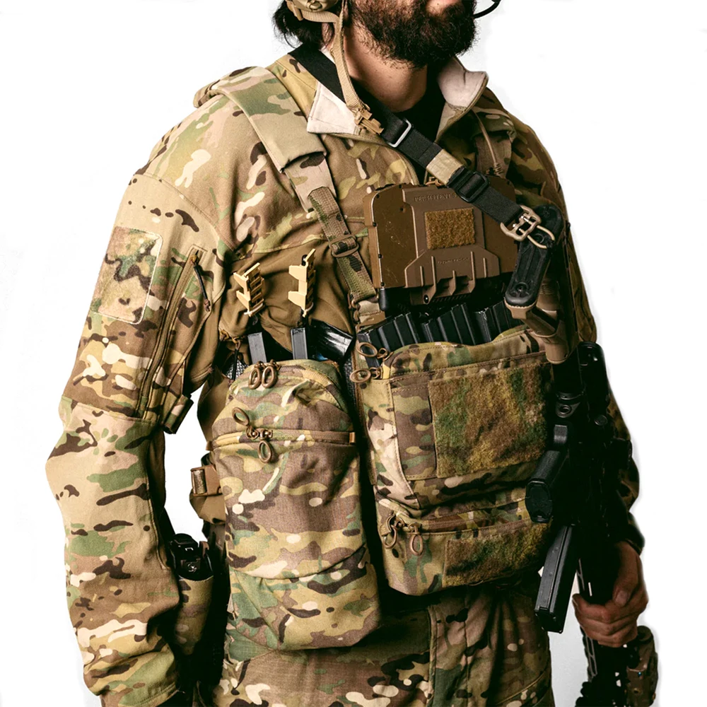 FERRO 스타일 WideV2 낮은 가시성 전술 가슴 걸이 미니 H백 대역폭 버전