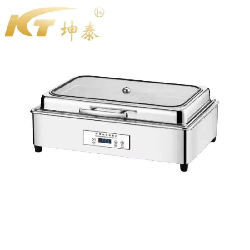 Kun Tai 9L Electric Breakfast Pot for Stainless Steel Insulated Buffet Stove with Dry-Burning Feature No Water Added for