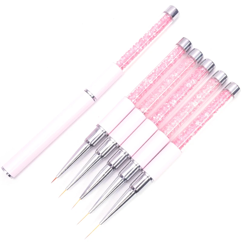 Nails Art Brush Lines Stripe Flower Painting Drawing Pen Acrylic UV Gel Extension Grids Brush 3D Design Drawing Manicure Tools