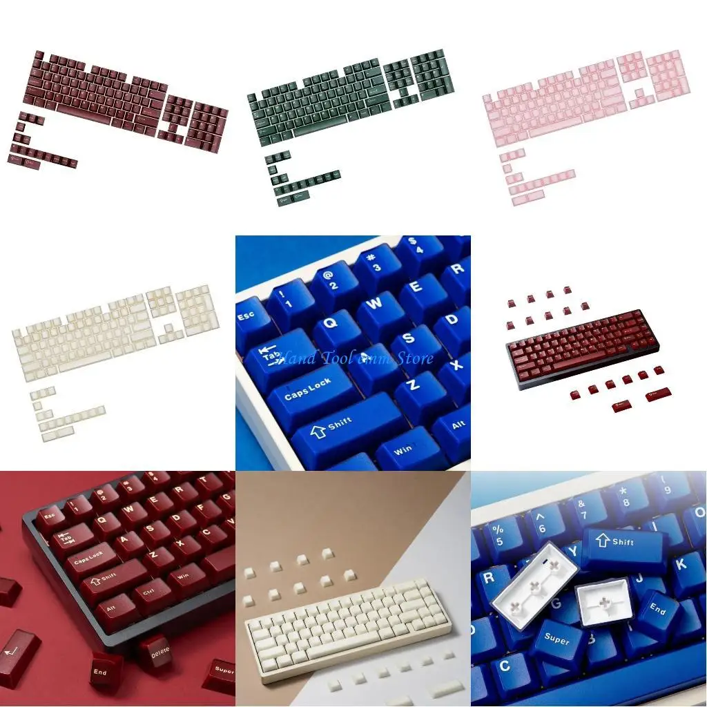 

H37F Semi Transparent Inspireds 120 ABS Keycap Set Original Height Comfort Double Shot Injections for Mechanical Keyboards