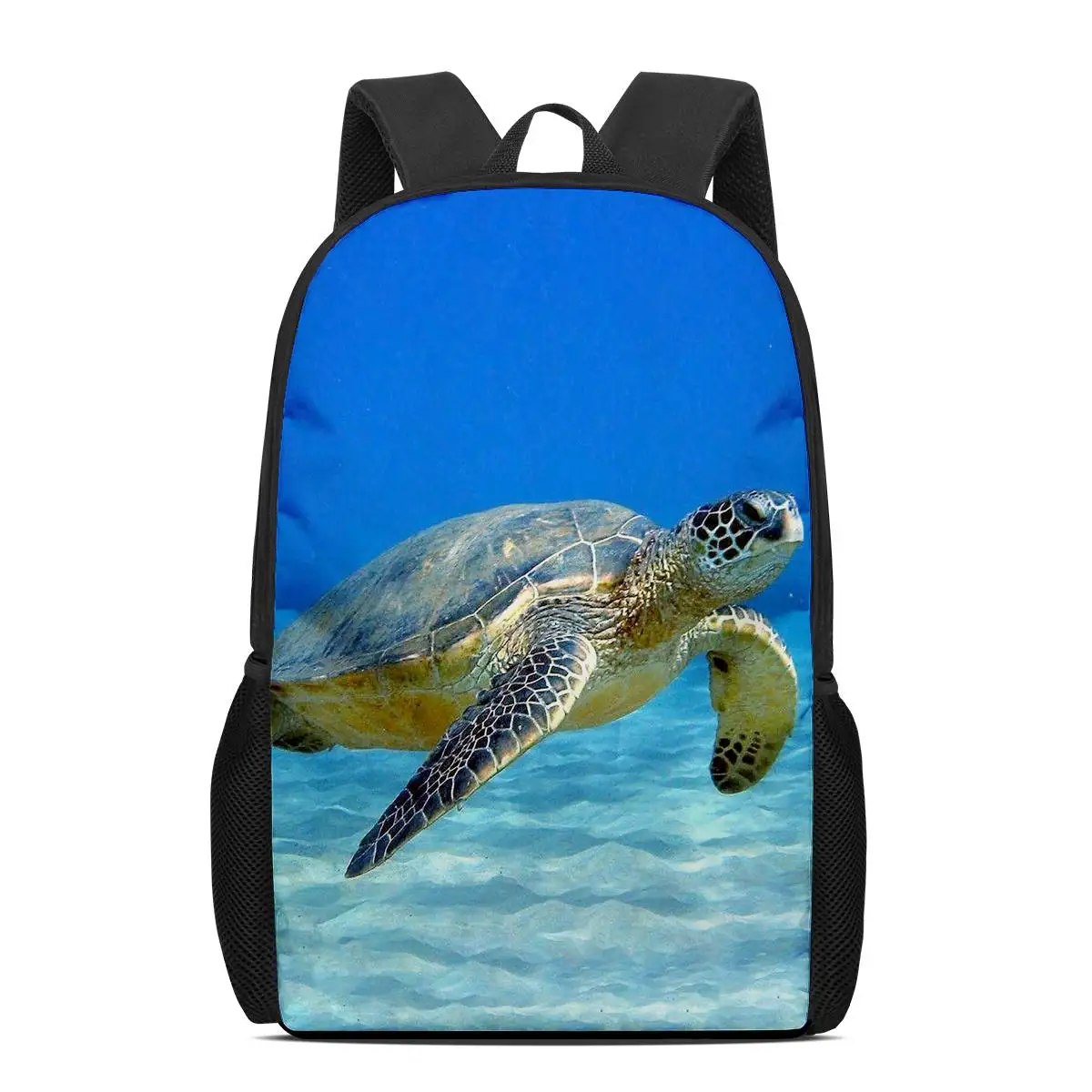 Cute Animal Sea Turtle 3D Print 16” Backpack Shoulder Backpacks School Bags for Boys Girls Book Bag Teenage Bagpack Schoolbags