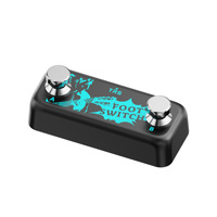 Dual 2-Way Guitar Effect Footswitch Pedal, Momentary Metal Switch with 6.35mm Jack for Replacement
