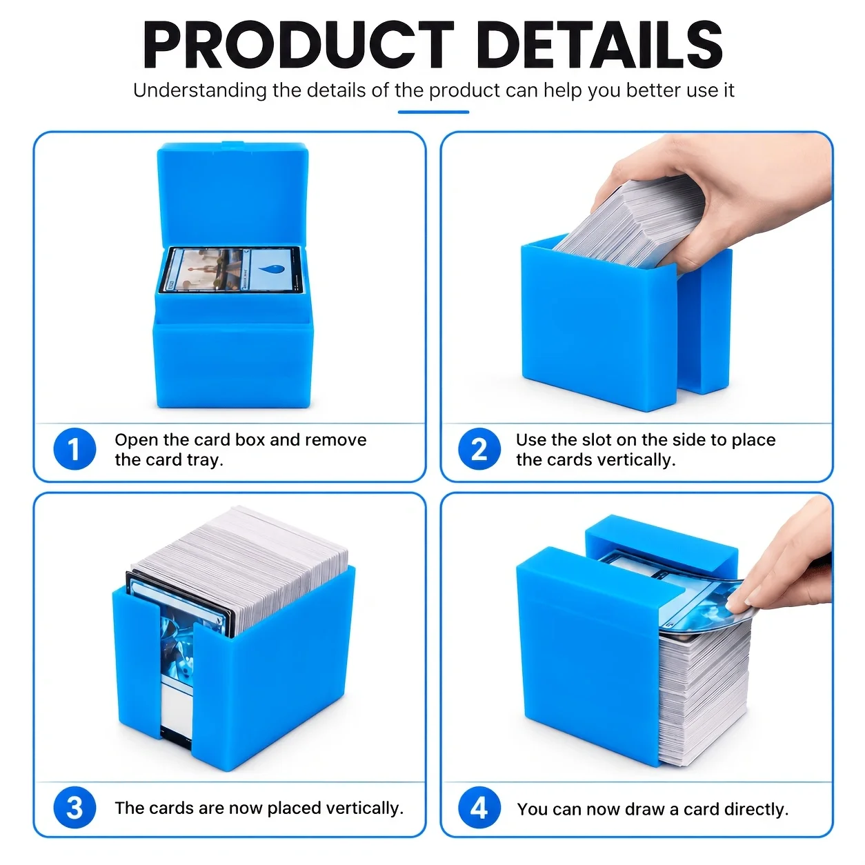 TCG Deck Box Set 12PCS Trading Card Storage Case Holder for MTG Sports Cards 100+ Cards Portable Protective Organizer