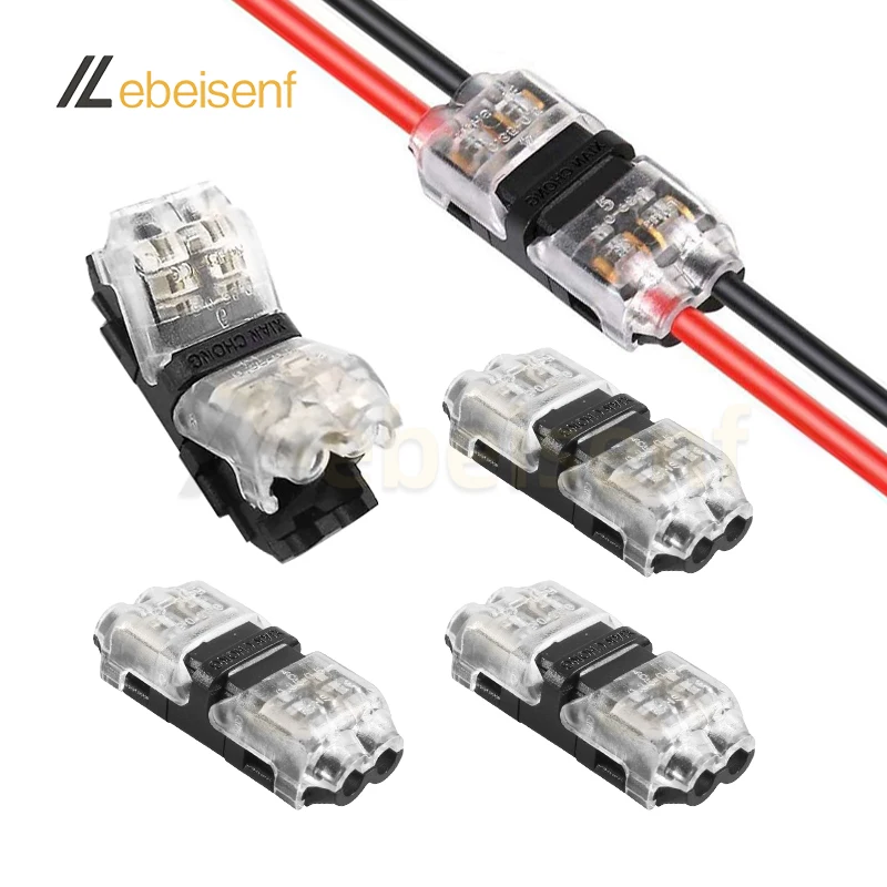 1-10 Pcs/Lot 2 Way Electronics Wire Connector 20-18 AWG 2Pin Line Quick Splice Low Voltage Wire Connection Cable Splice Terminal