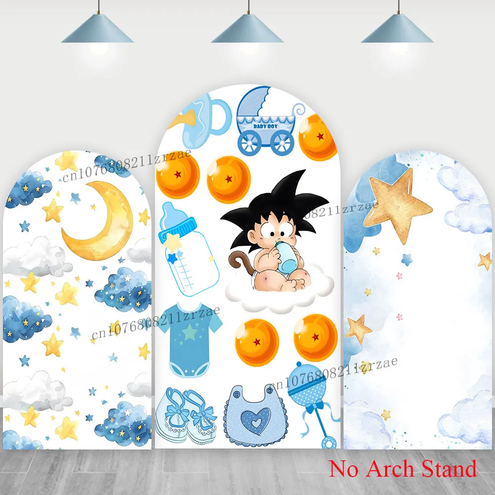 Dragon Ball Arch Baby Goku Backdrop Kid Boy 1st Birthday Party Decoration Baby Shower Poster Banner Background Photography Props