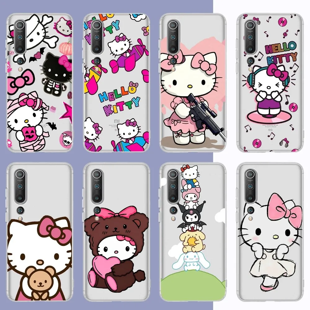 Cartoon H-Hello K-Kitty Phone Case For Samsung S 20 21 22 23 For Redmi Note7 8 9 10 For Huawei P20 30 40 Clear Case